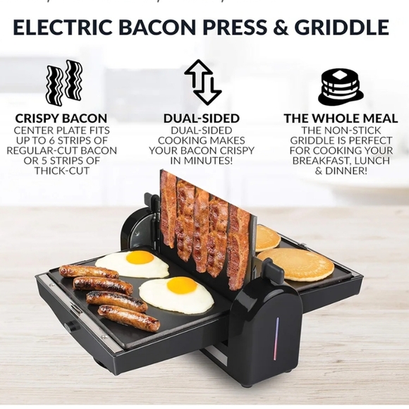 Griddle with Bacon Rack - Picture 7 of 7